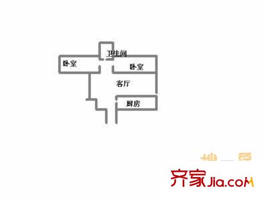 床單廠宿舍 2室 戶型圖