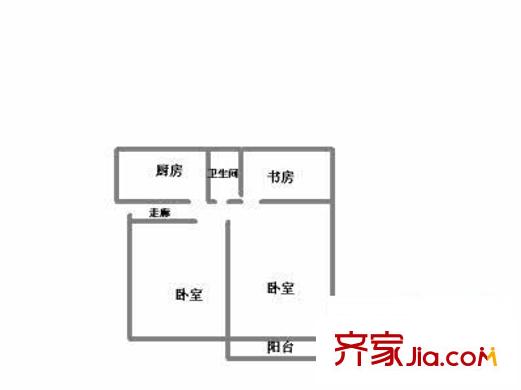八里橋石油公司宿舍戶型圖石油公司八里橋宿舍 2室 戶型圖 2室1廳1衛(wèi)1廚