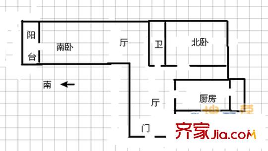 一建新村 2室 戶型圖