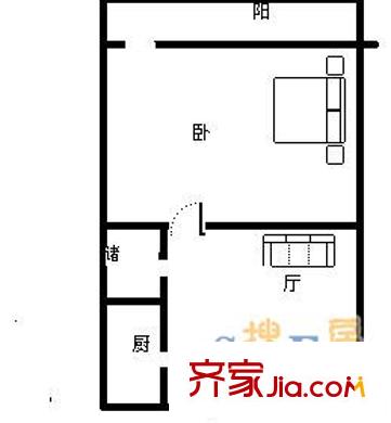 花園莊東路宿舍戶(hù)型圖花園莊東路單位宿舍 1室 戶(hù)型圖 1室1廳1衛(wèi)1廚