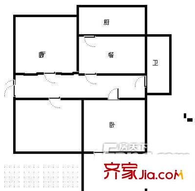 警察學(xué)院內(nèi)宿舍戶型圖警察學(xué)院內(nèi)單位宿舍 戶型圖 3室2廳1衛(wèi)1廚