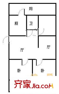 花園莊東路宿舍戶型圖花園莊東路單位宿舍 3室 戶型圖 3室2廳1衛(wèi)1廚