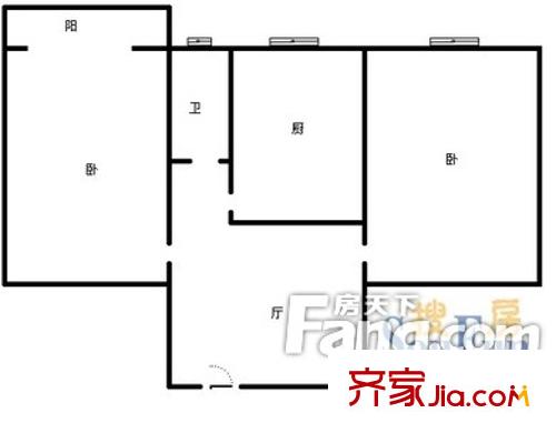 玉函路山東科技出版社宿舍戶型圖玉函路18號山東科技出版社宿舍2111 2室1廳1衛(wèi)1廚
