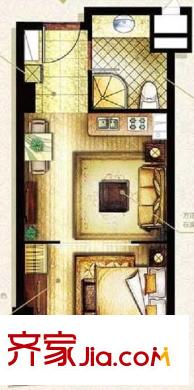 發(fā)祥1號公館 1室 戶型圖