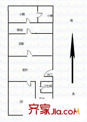 南辛莊質監(jiān)局單位宿舍戶型圖戶型圖 2室1廳1衛(wèi)1廚