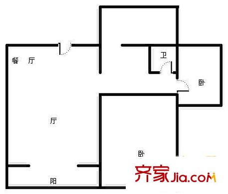 南華園小區(qū) 2室 戶型圖