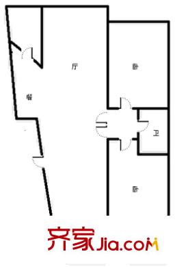 南華園小區(qū) 2室 戶型圖