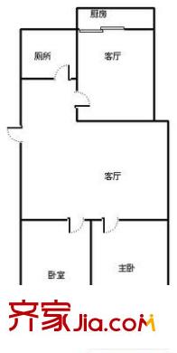 楊北小區(qū) 2室 戶型圖