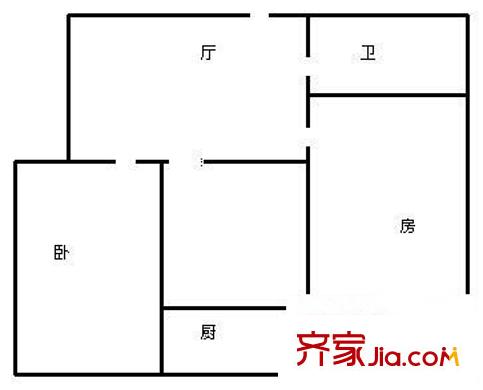 楊北小區(qū) 2室 戶型圖
