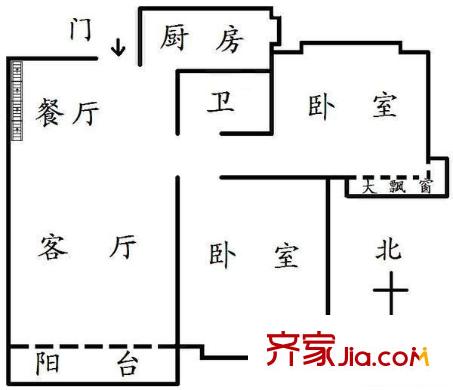 南華園小區(qū) 5室 戶型圖