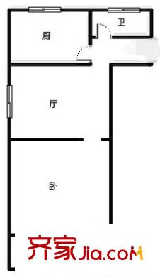 黃臺小區(qū) 1室 戶型圖