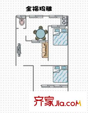 黃臺小區(qū) 2室 戶型圖