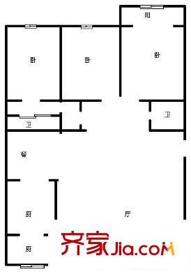 周莊新園 3居室 戶型圖