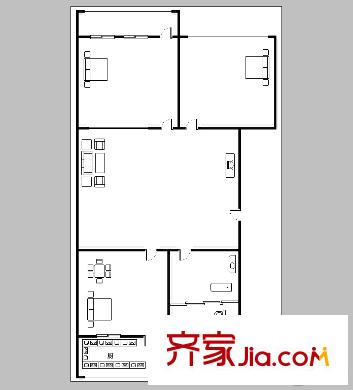 洪樓新居 3室 戶型圖
