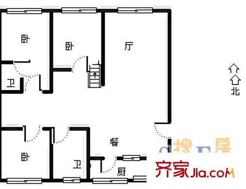 玉園小區(qū) 6室 戶型圖