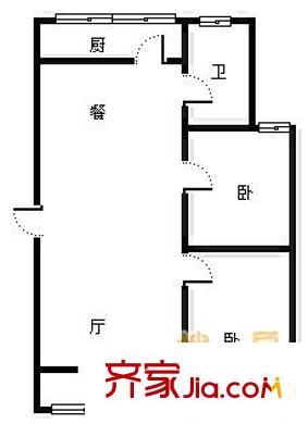 楊北小區(qū) 2室 戶型圖