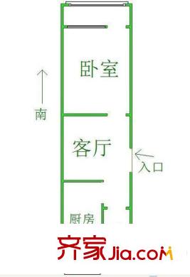 黃臺(tái)小區(qū) 1居室 戶型圖