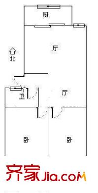 中建苑  2室  戶型圖