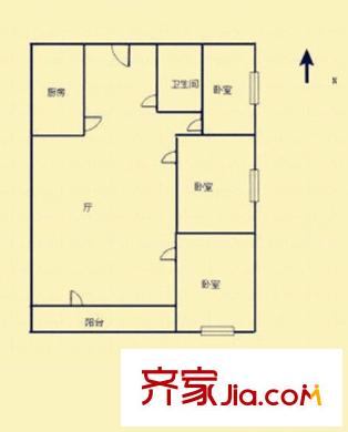 華陽新區(qū) 3居室 戶型圖