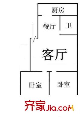 玉園小區(qū) 2居室 戶型圖