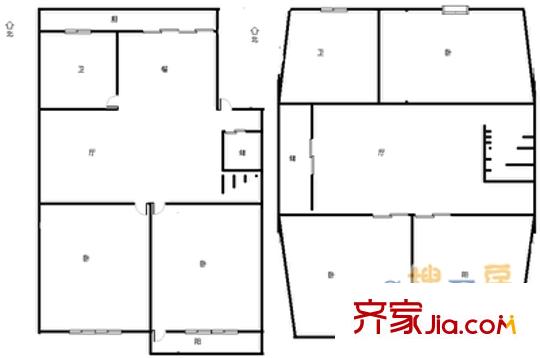 玉園小區(qū) 4室 戶型圖