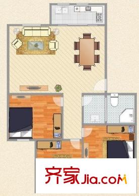 孔村小區(qū) 3室 戶型圖