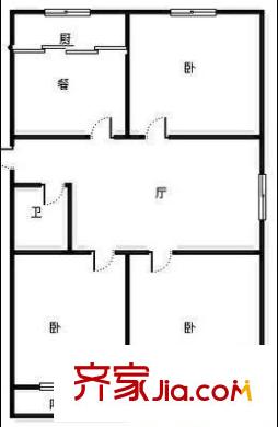 鑫達小區(qū) 3室 戶型圖