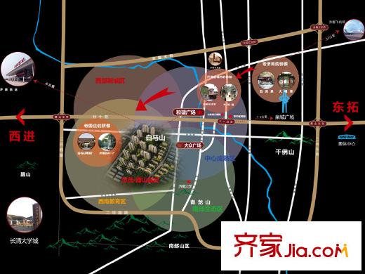 世茂?原山首府區(qū)位圖