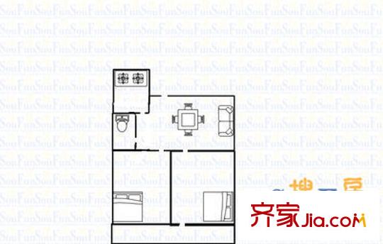吉爾北苑 2室 戶型圖