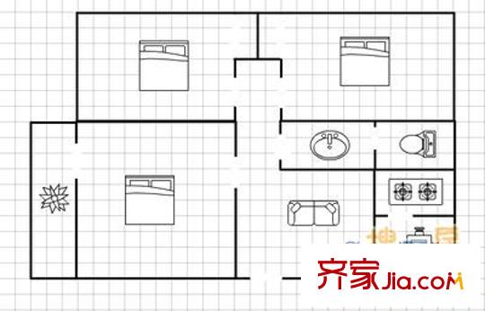 吉爾北苑 3室 戶型圖