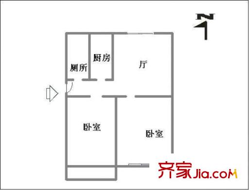 郵電新村 2室 戶型圖
