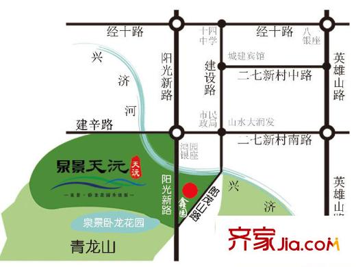 泉景天沅仁園交通圖