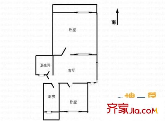劉堂小區(qū) 2室 戶型圖