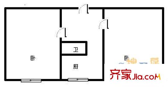 小梁莊宿舍 2室 戶型圖