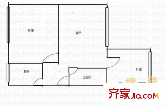 七賢依山新居 2室 戶型圖