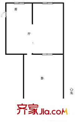 吉爾北苑 1居室 戶型圖
