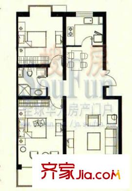 京魯山莊戶型圖功能體驗(yàn)宜居 2室2廳1衛(wèi)