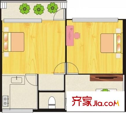 春元里戶型圖戶型圖 2室 