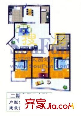 魯信南辛苑戶型圖3室2廳1衛(wèi)1廚