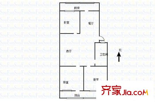 普照園小區(qū) 3室 戶型圖