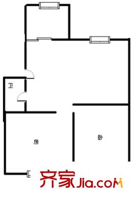 電力公司單位宿舍 2室 戶型圖