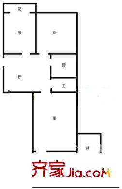 陳莊大街宿舍 3室 戶(hù)型圖