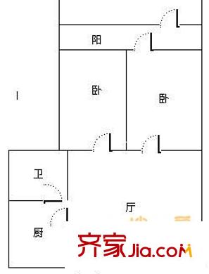 陳莊大街宿舍 2室 戶型圖