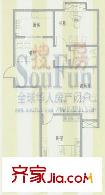 金色港灣戶型圖兩室兩廳一衛(wèi) 2室2廳1衛(wèi)