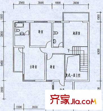 五環(huán)花苑 3室 戶型圖