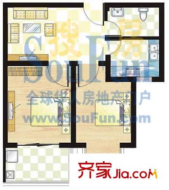 匯馨祥和苑 2室 戶型圖