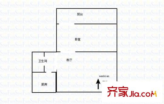桃園小區(qū) 1室 戶(hù)型圖