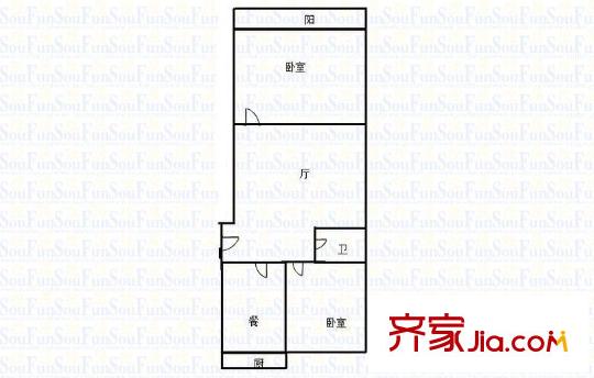 春元里 2室 戶型圖