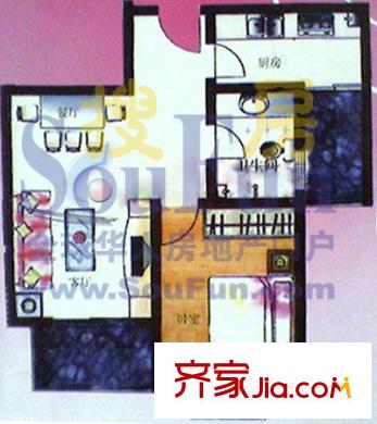 魯鐵花樣年華 1室 戶型圖