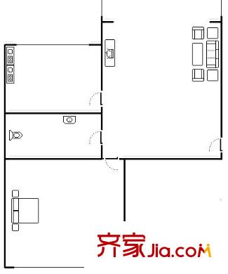 百興家園 1室 戶型圖